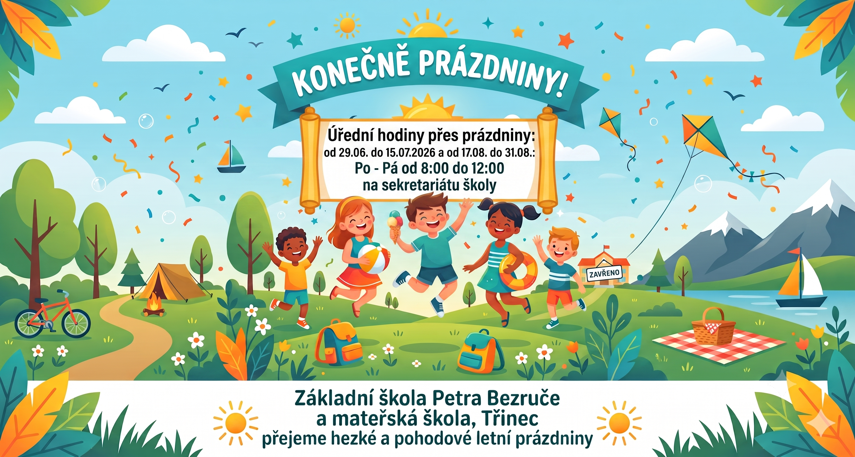 Přání k prázdninám 